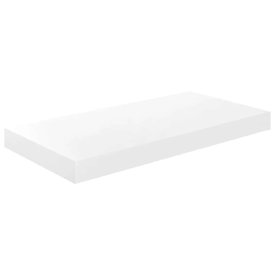 Étagère murale flottante Blanc brillant 50x23,5x3,8 cm MDF - 2