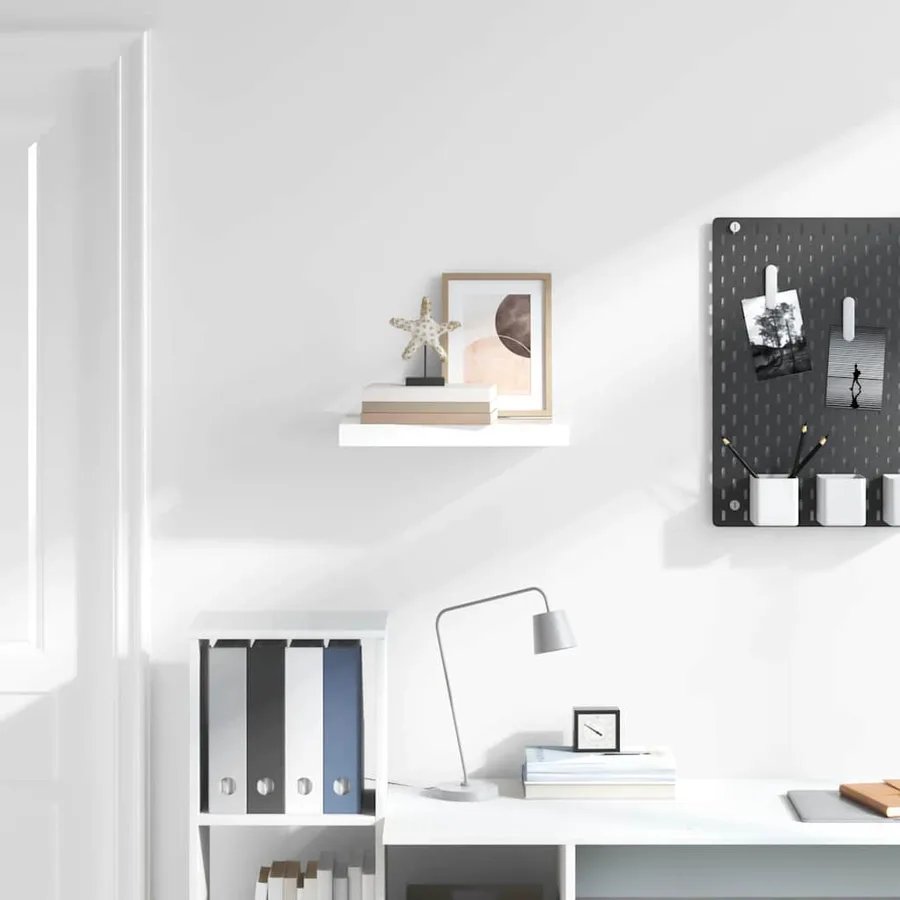 Étagère murale flottante Blanc brillant 50x23,5x3,8 cm MDF - 3