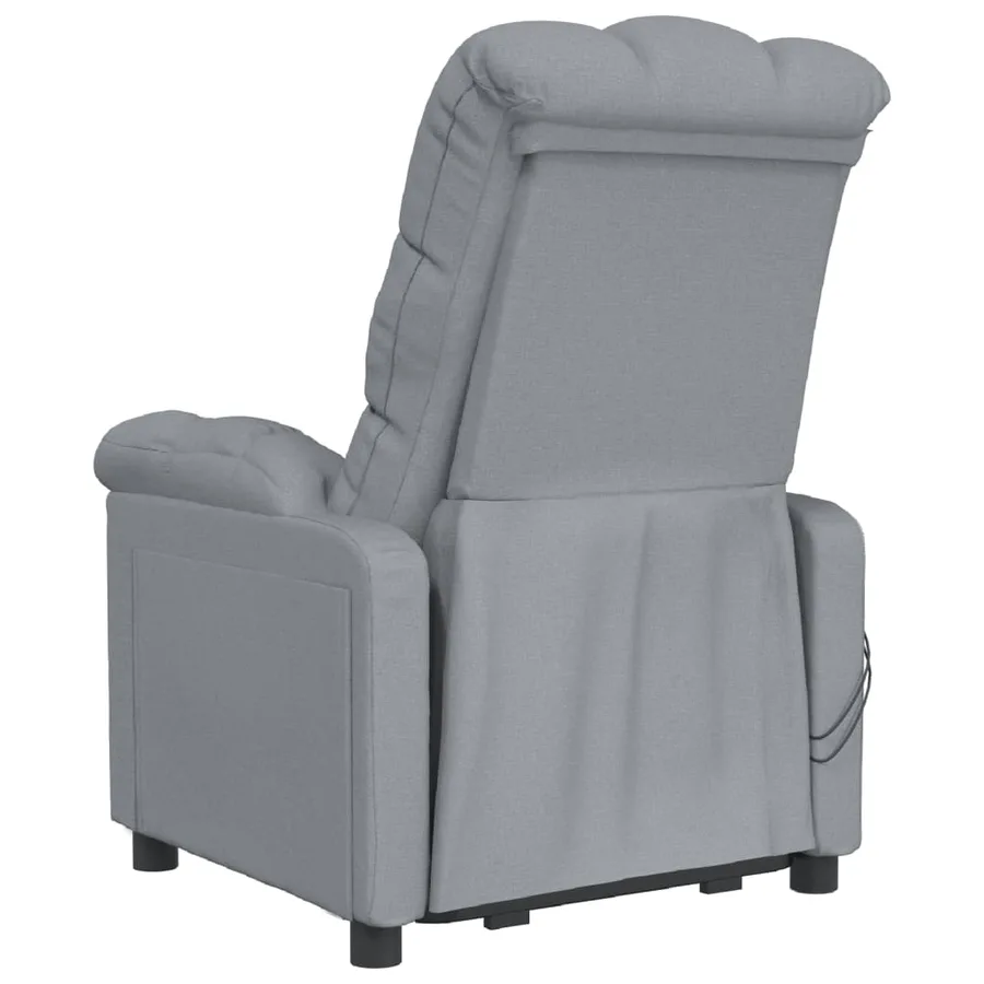 Fauteuil électrique de massage Gris clair Tissu - 6