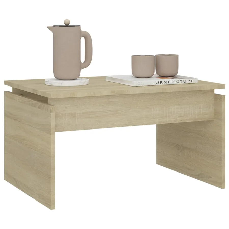 Table basse chêne sonoma 68x50x38 cm bois d'ingénierie - 4