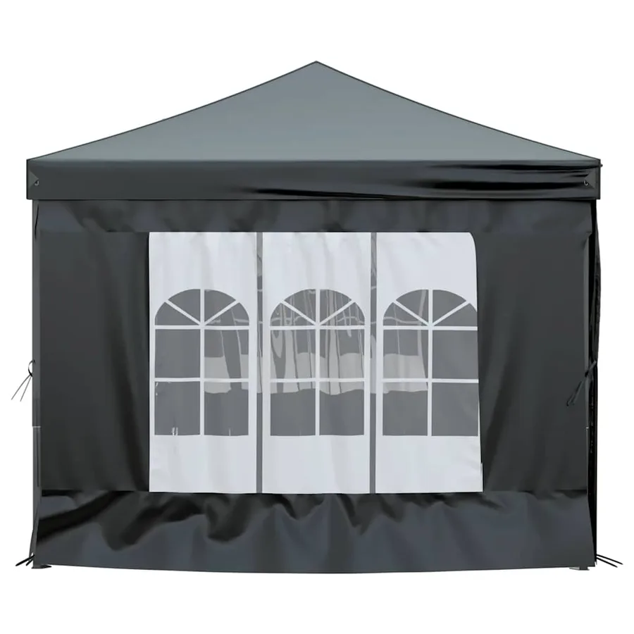 Tente de réception pliable avec parois Noir 3x6 m - 4