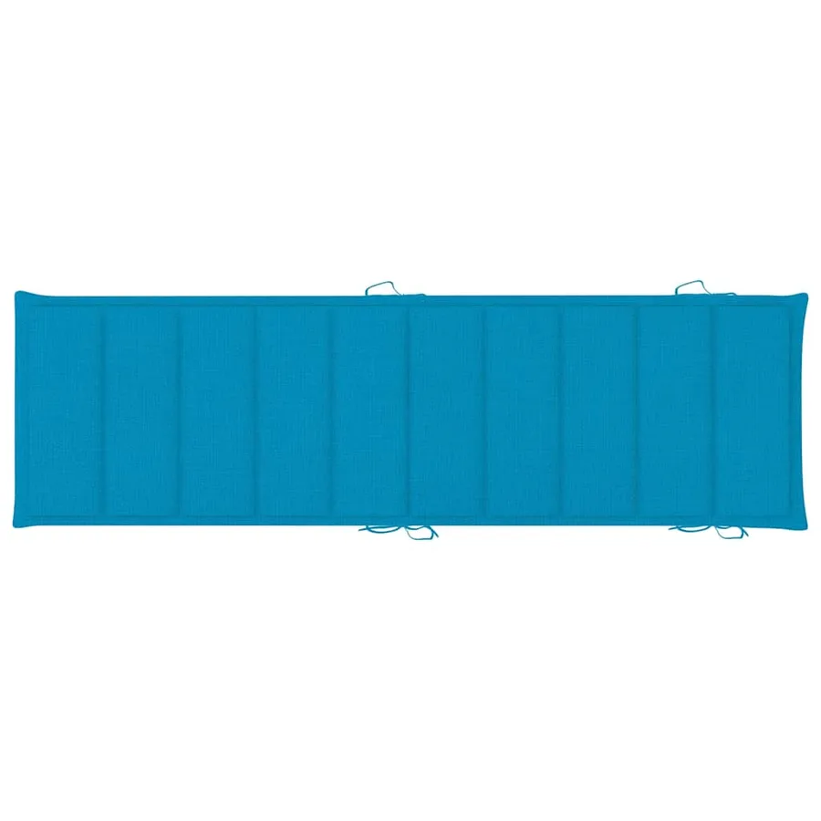 Chaises longues lot de 2 avec table et coussins Acacia solide - 10
