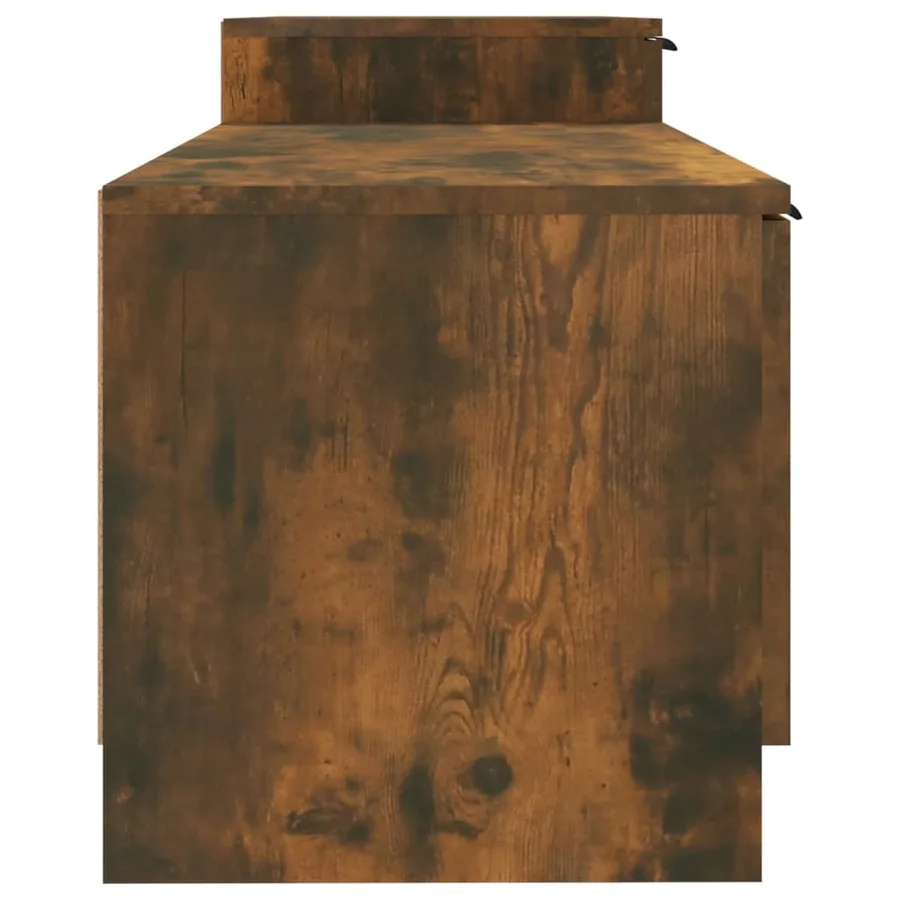 Meuble TV Chêne fumé 158,5x36x45 cm Bois d'ingénierie - 7
