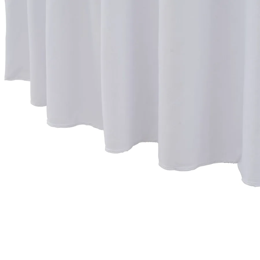 Nappes élastiques de table avec jupon 2 pcs 180x74 cm Blanc - 3