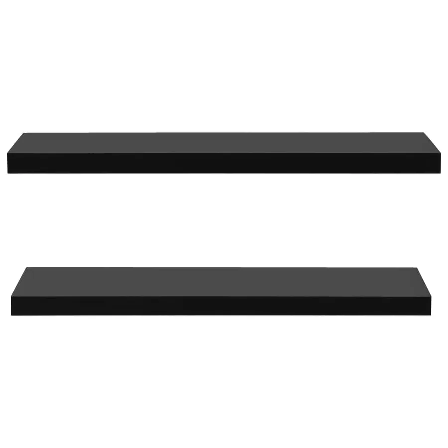 Étagères murales flottantes 2 pcs Noir 120x20x3,8 cm - 3