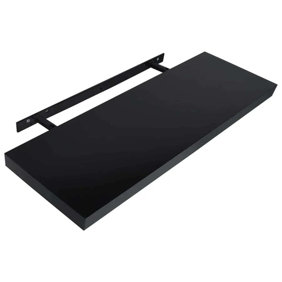 Étagères murales flottantes 2 pcs Noir 120x20x3,8 cm - 4