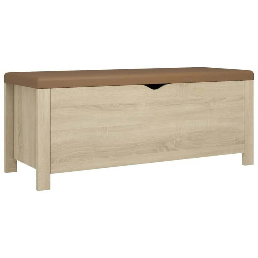 Boîte de rangement coussin Chêne sonoma 105x40x45 cm Aggloméré - 2