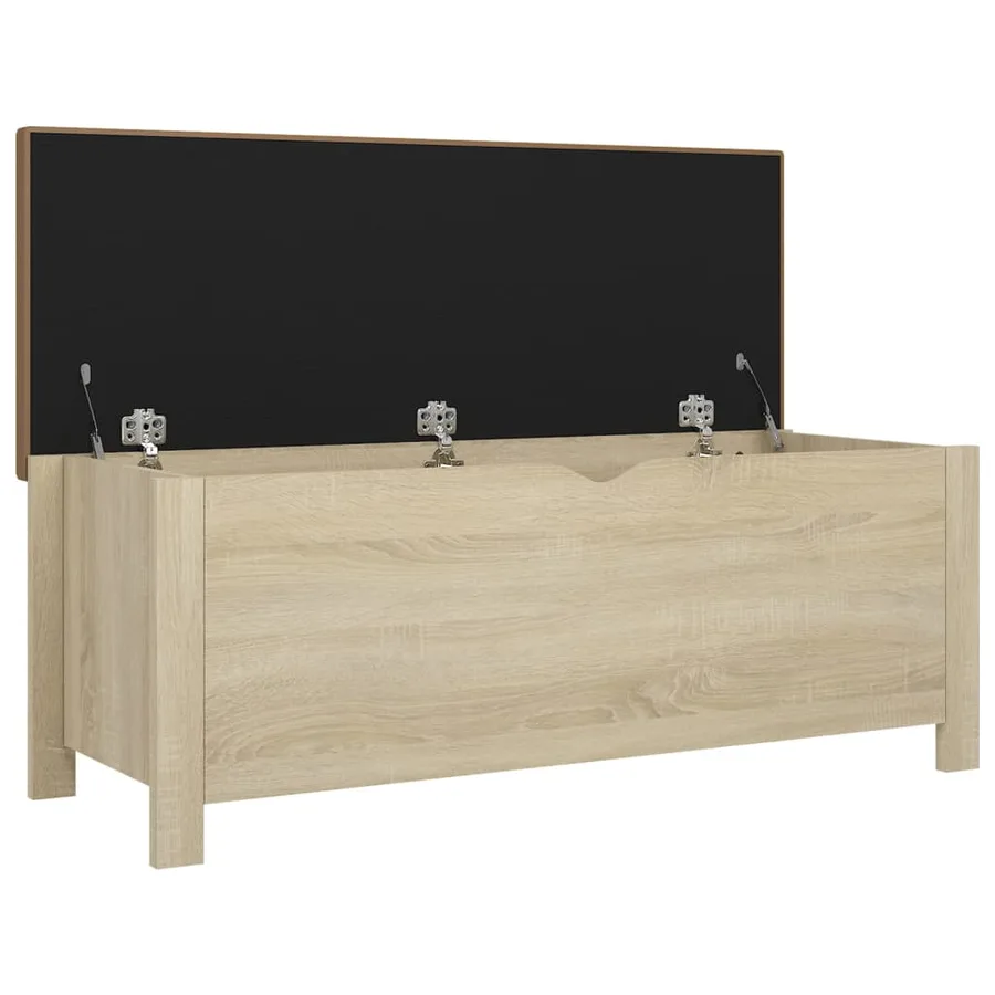Boîte de rangement coussin Chêne sonoma 105x40x45 cm Aggloméré - 4