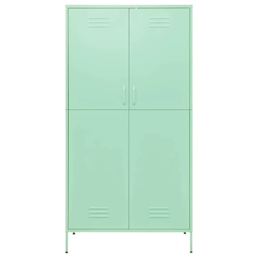 Garde-robe Vert menthe 90x50x180 cm Acier - 3