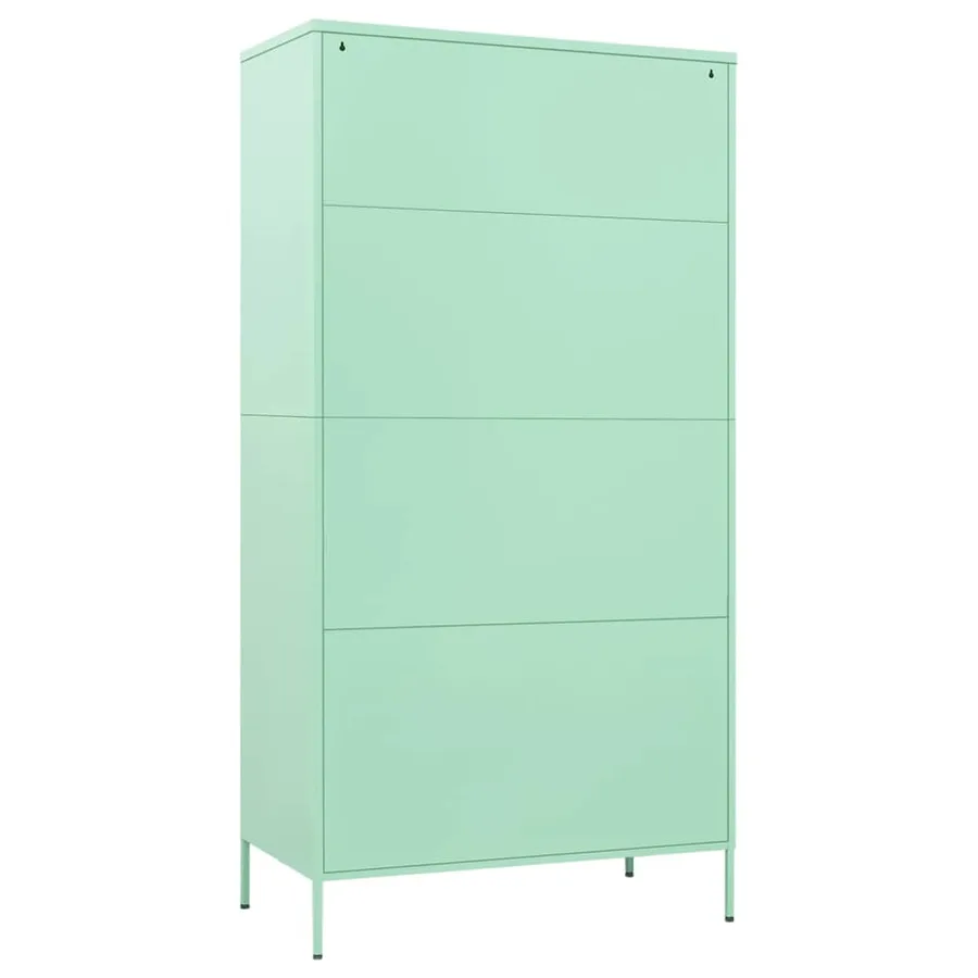 Garde-robe Vert menthe 90x50x180 cm Acier - 5