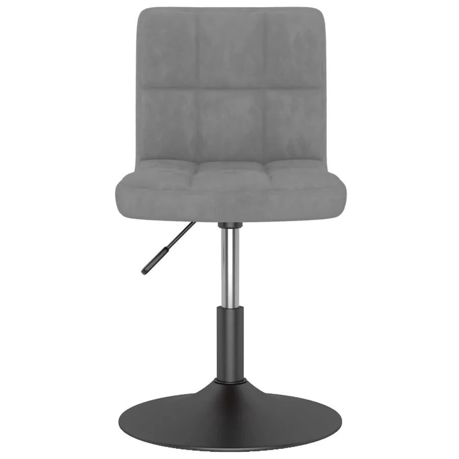 Tabouret de bar pivotant Gris clair Velours - 3
