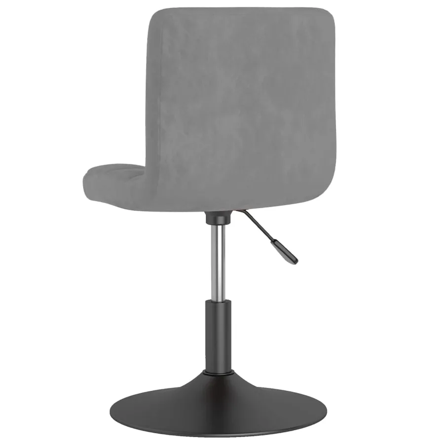 Tabouret de bar pivotant Gris clair Velours - 5