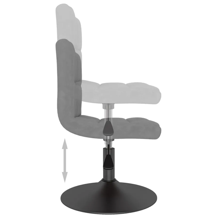 Tabouret de bar pivotant Gris clair Velours - 6