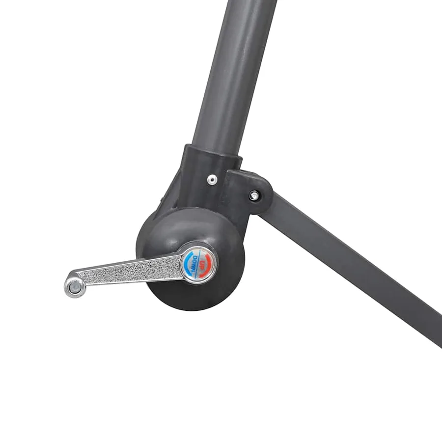 Parasol suspendu avec poteau noir 3 m - 5