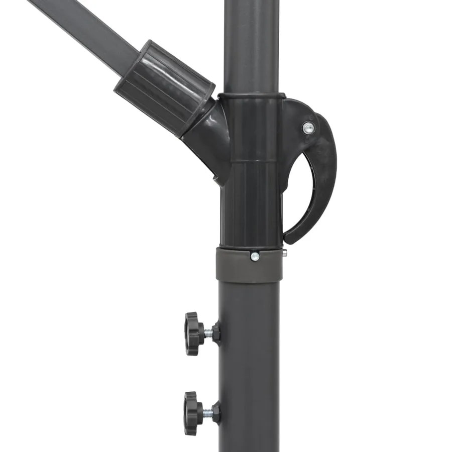 Parasol suspendu avec poteau noir 3 m - 6