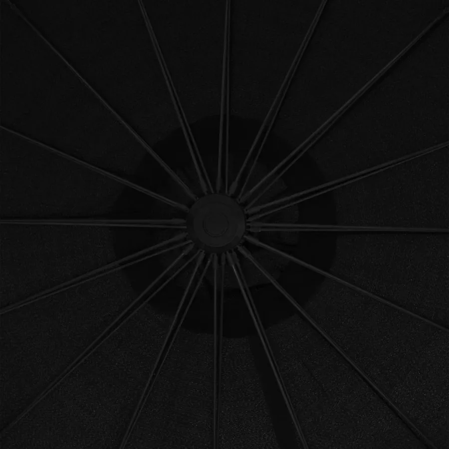 Parasol suspendu avec poteau noir 3 m - 8