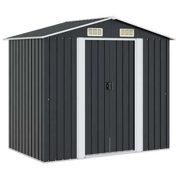 Abri de stockage pour jardin Anthracite Acier 204x132x186 cm