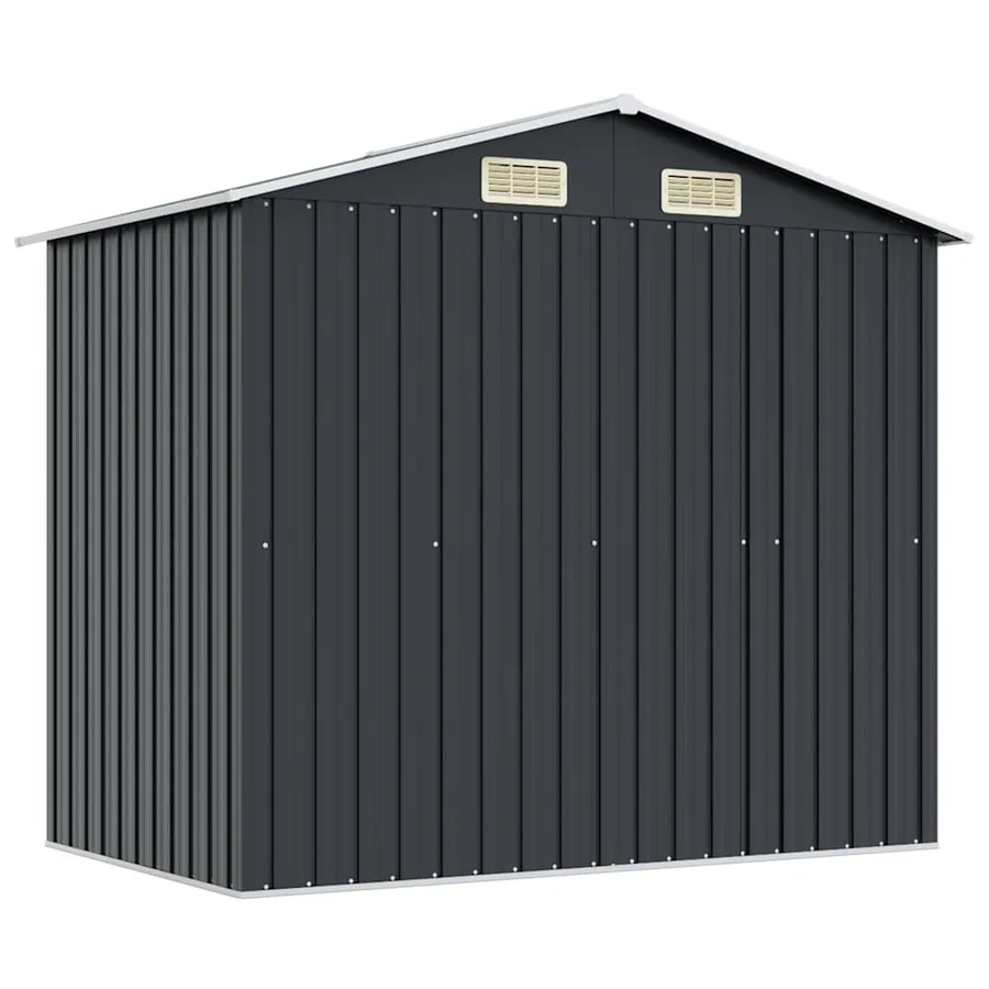 Abri de stockage pour jardin Anthracite Acier 204x132x186 cm - 7