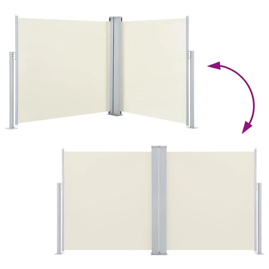 Auvent latéral rétractable Crème 100 x 600 cm - 5