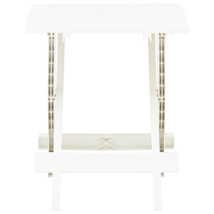 Table pliable de jardin blanc 45x43x50 cm plastique - 2