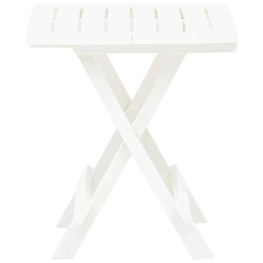 Table pliable de jardin blanc 45x43x50 cm plastique - 3