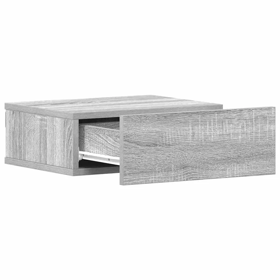 Tables de chevet flottantes 2 pcs Sonoma gris 40x30x15 cm - 6