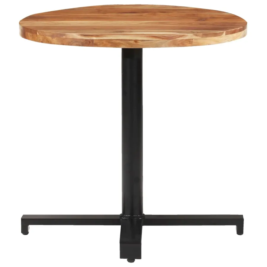 Table de bistro Ronde Ø80x75 cm Bois d'acacia massif - 2