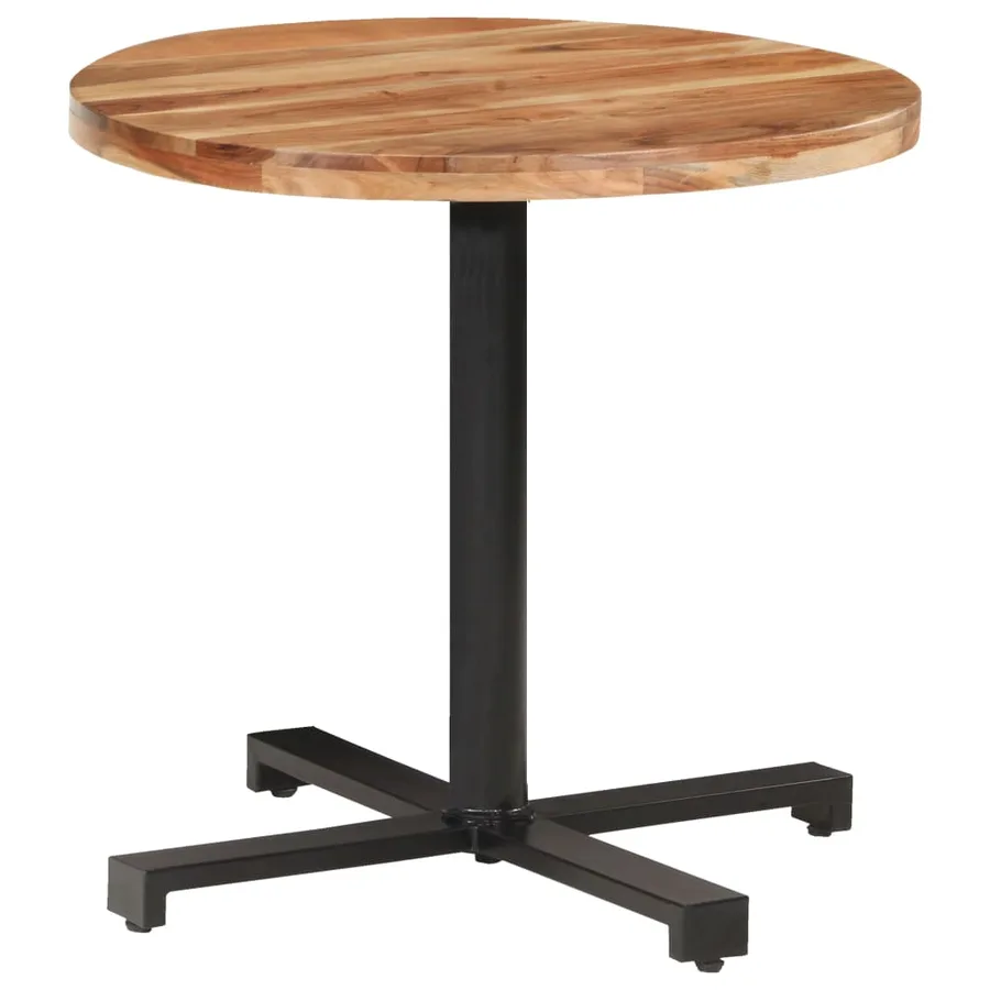 Table de bistro Ronde Ø80x75 cm Bois d'acacia massif - 7