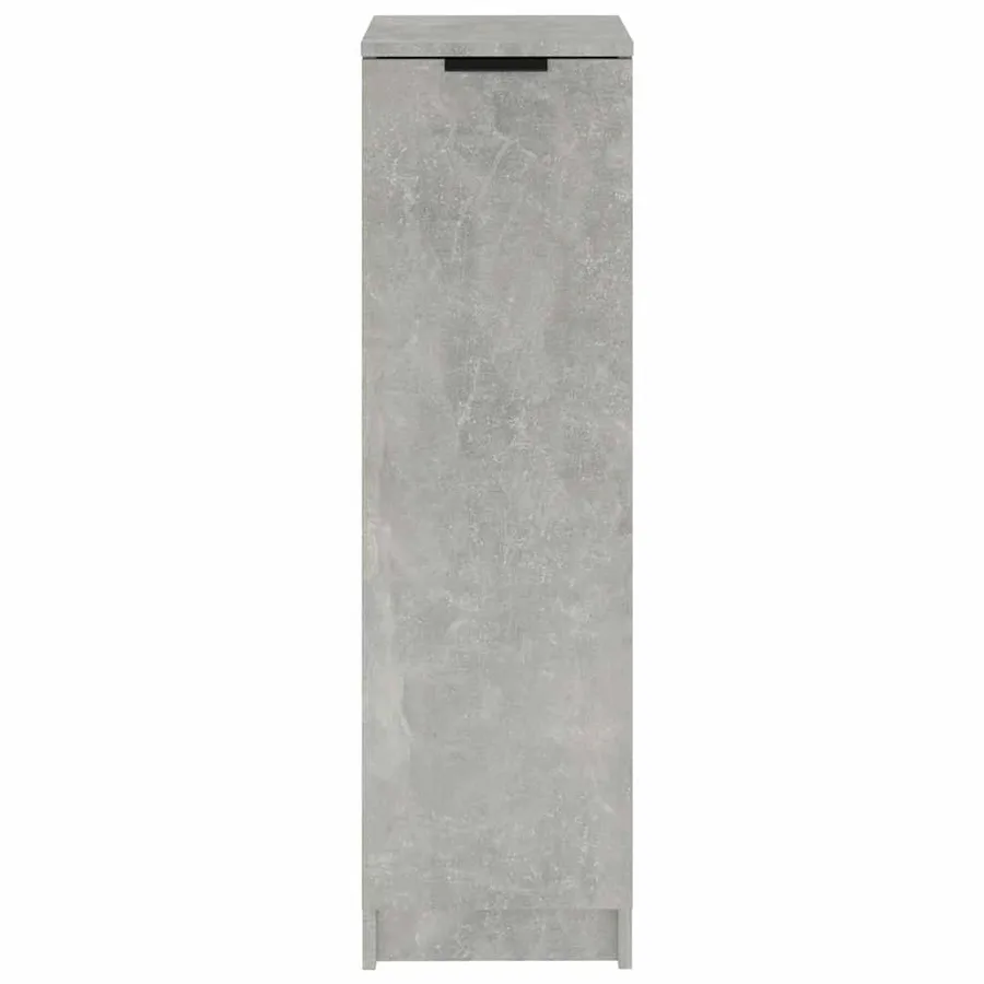 Armoire à chaussures Gris béton 30x35x100 cm Bois d'ingénierie - 5