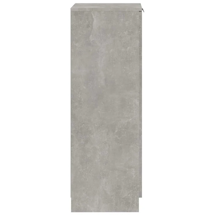Armoire à chaussures Gris béton 30x35x100 cm Bois d'ingénierie - 7