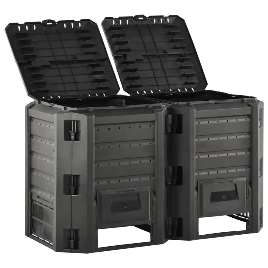 Composteur de jardin Noir 800 L - 2