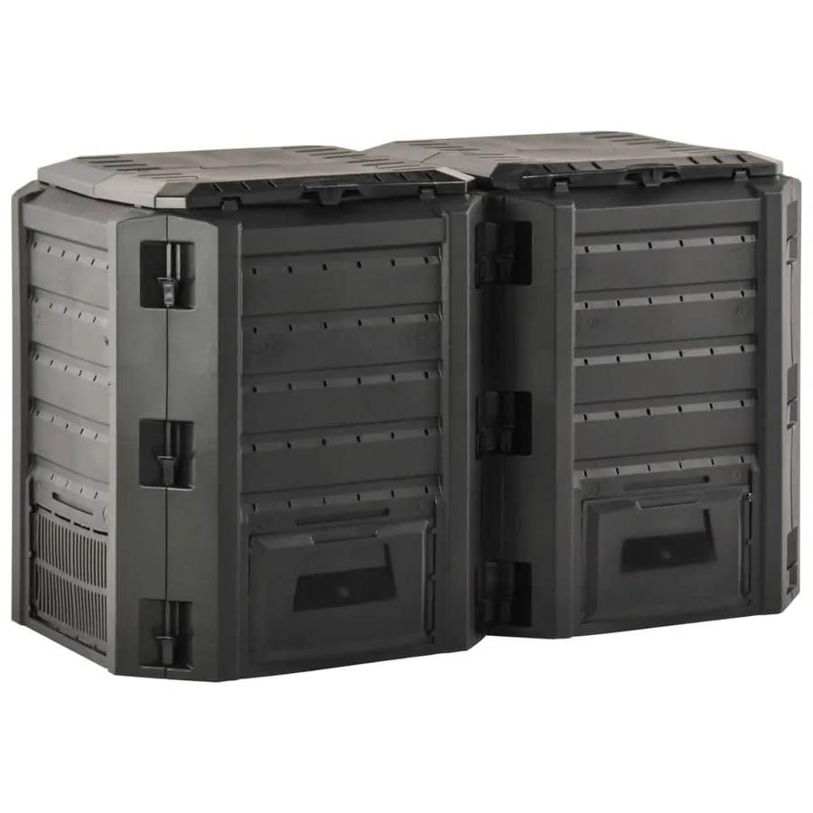 Composteur de jardin Noir 800 L - 3