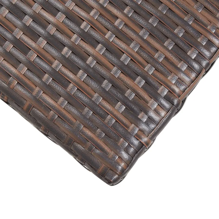 Table à thé Marron 50x50x47 cm Résine tressée - 4
