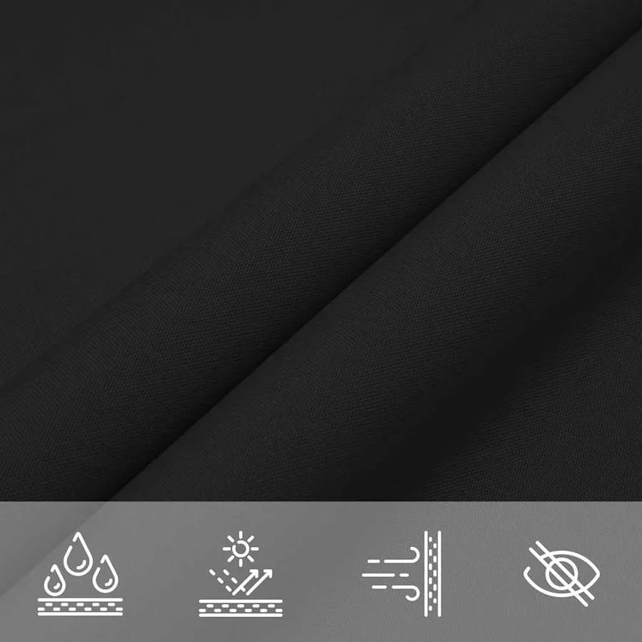 Voile de parasol tissu oxford triangulaire 3,5x3,5x4,9 m noir - 7