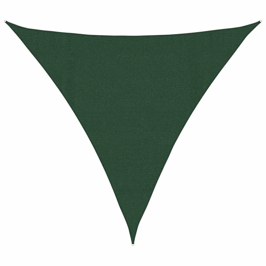 Voile d'ombrage 160 g/m² Vert foncé 4x4x4 m PEHD - 2