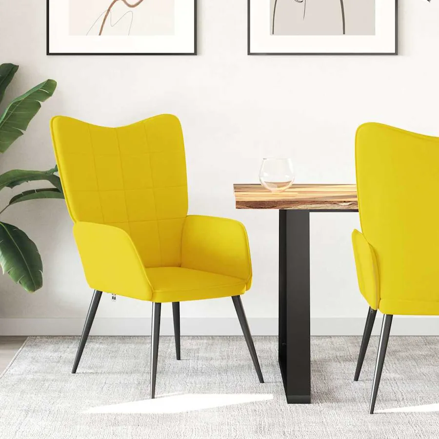 Chaise de relaxation Jaune moutarde Tissu