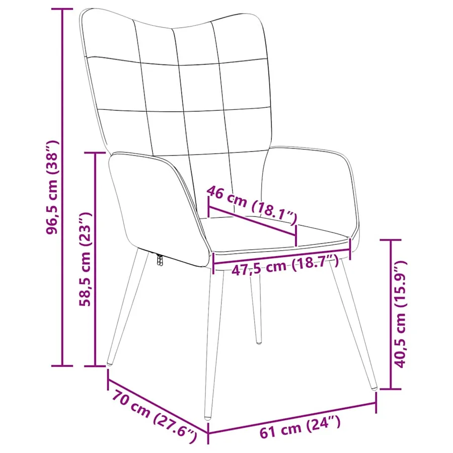 Chaise de relaxation Jaune moutarde Tissu - 9