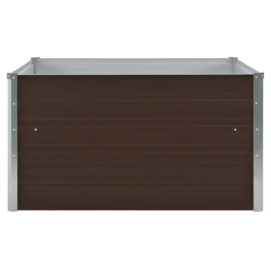 Jardinière 100 x 100 x 45 cm Acier galvanisé Marron - 3