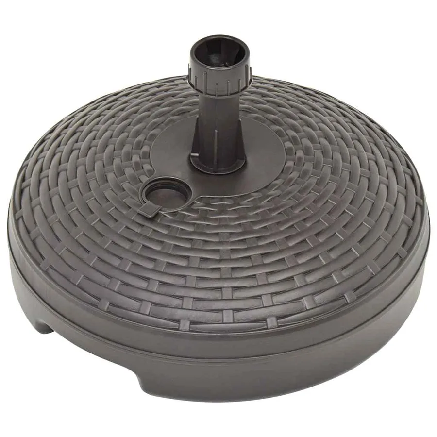 Socle de parasol rempli de sable/d'eau 20 L Plastique rotin - 4