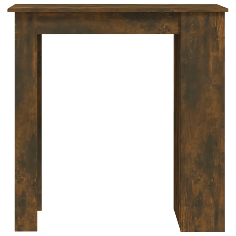 Table de bar et étagère de rangement Chêne fumé 102x50x103,5 cm - 5