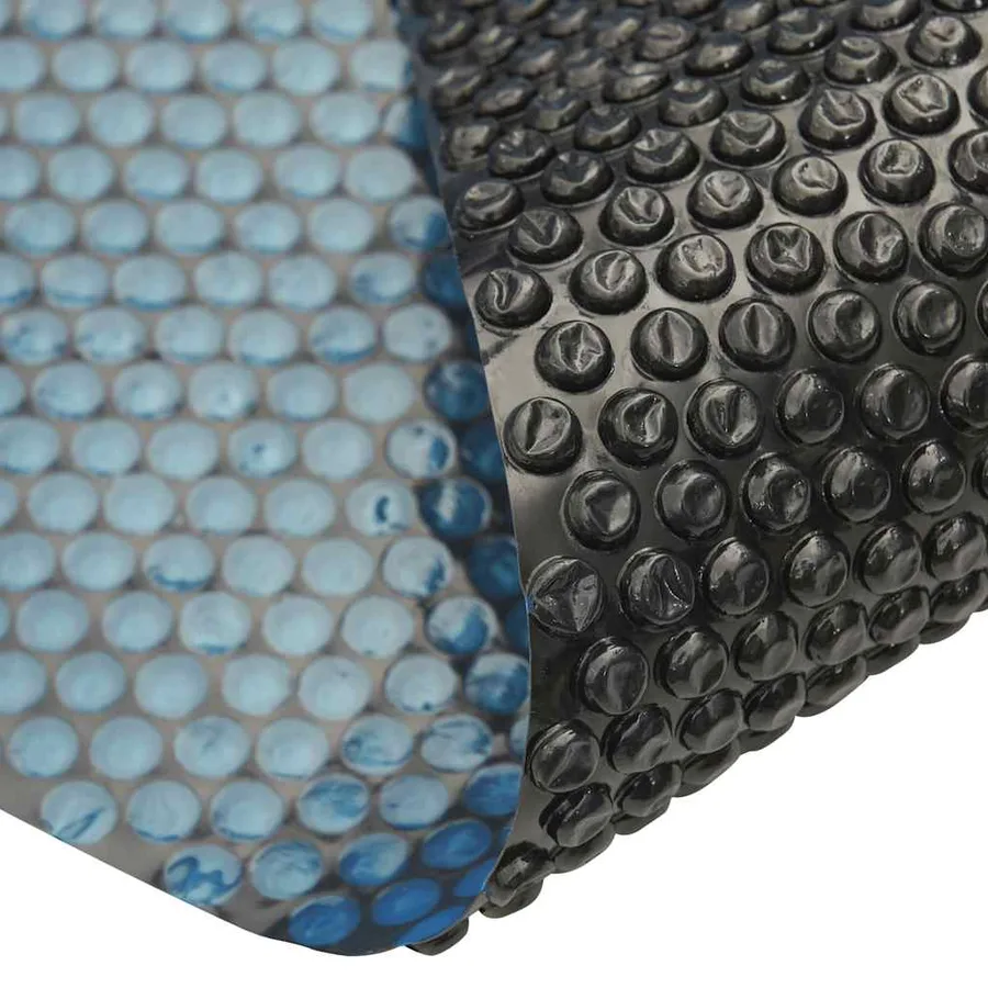 Film solaire de piscine flottant PE 455 cm Noir et bleu - 4