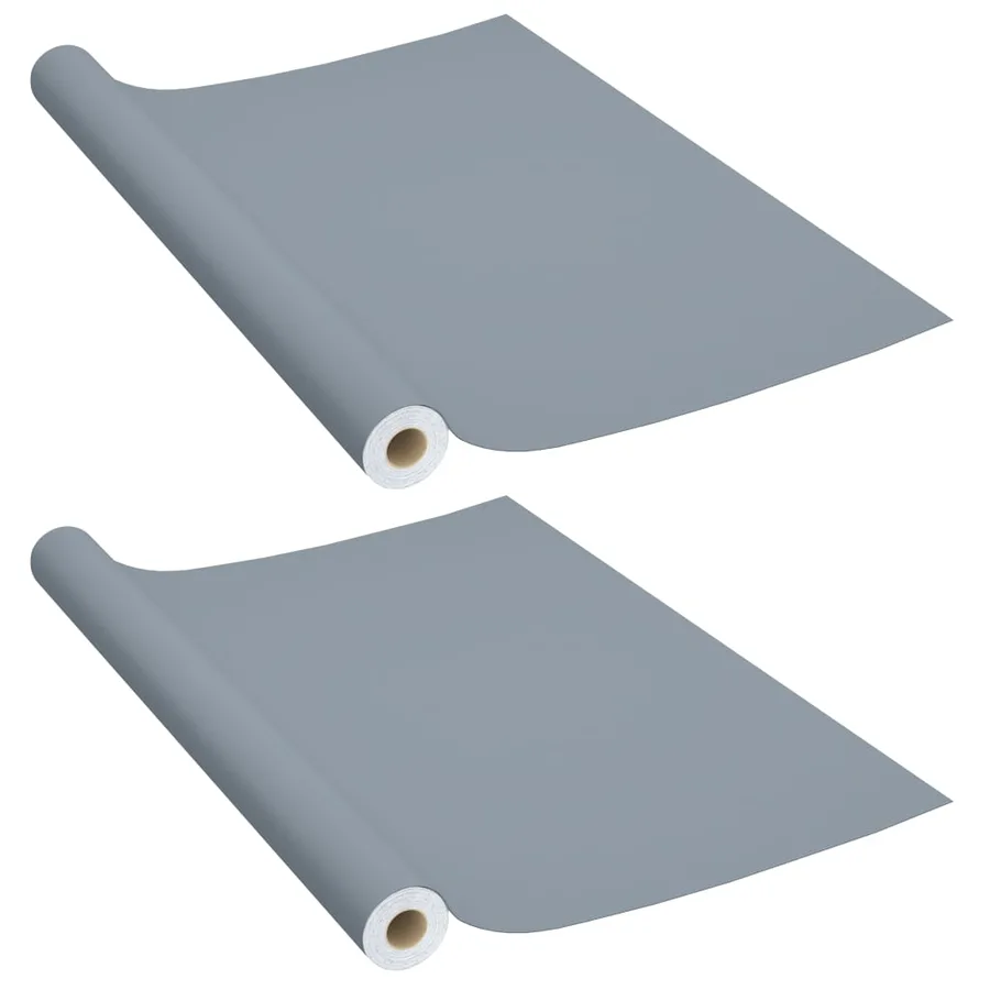 Films autoadhésifs pour meubles 2 pcs Gris 500x90 cm PVC - 2