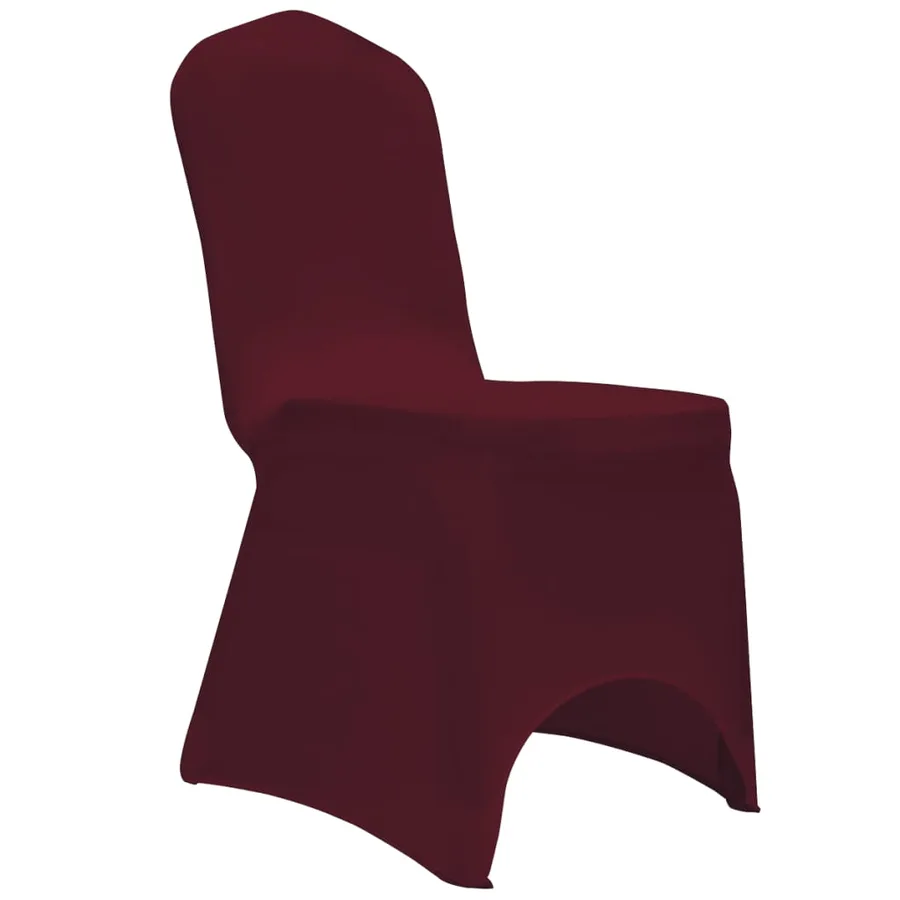 Housses élastiques de chaise Bordeaux 12 pcs - 3