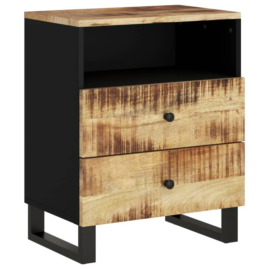 Table de chevet 50x33x62 cm Bois de manguier et d'ingénierie - 11