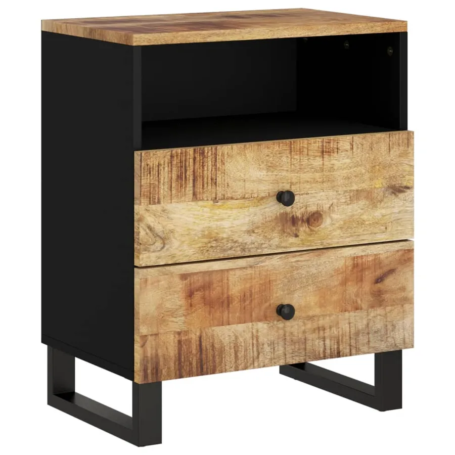 Table de chevet 50x33x62 cm Bois de manguier et d'ingénierie - 12