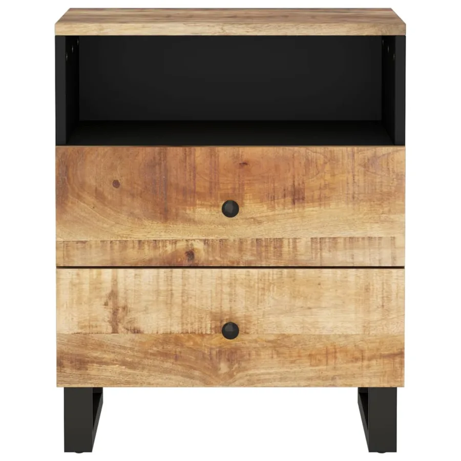 Table de chevet 50x33x62 cm Bois de manguier et d'ingénierie - 3