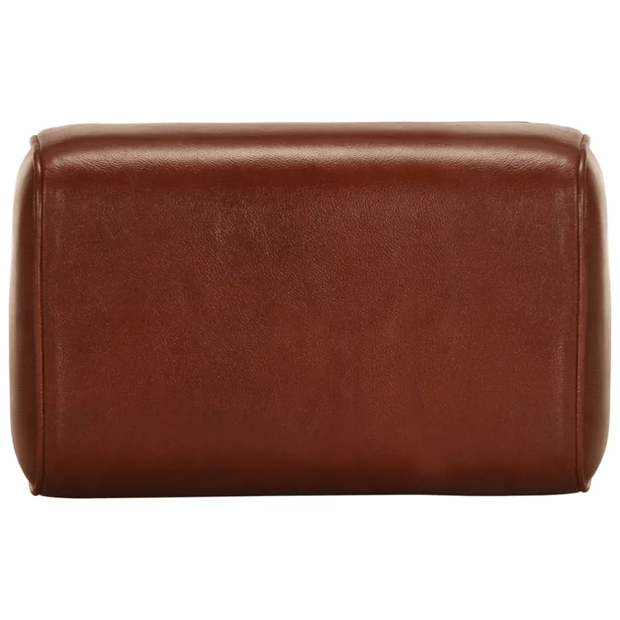 Banc saut de cheval 38 cm marron cuir véritable et manguier - 5