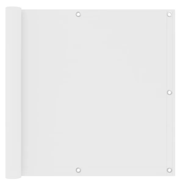 Écran de balcon Blanc 90x500 cm Tissu Oxford