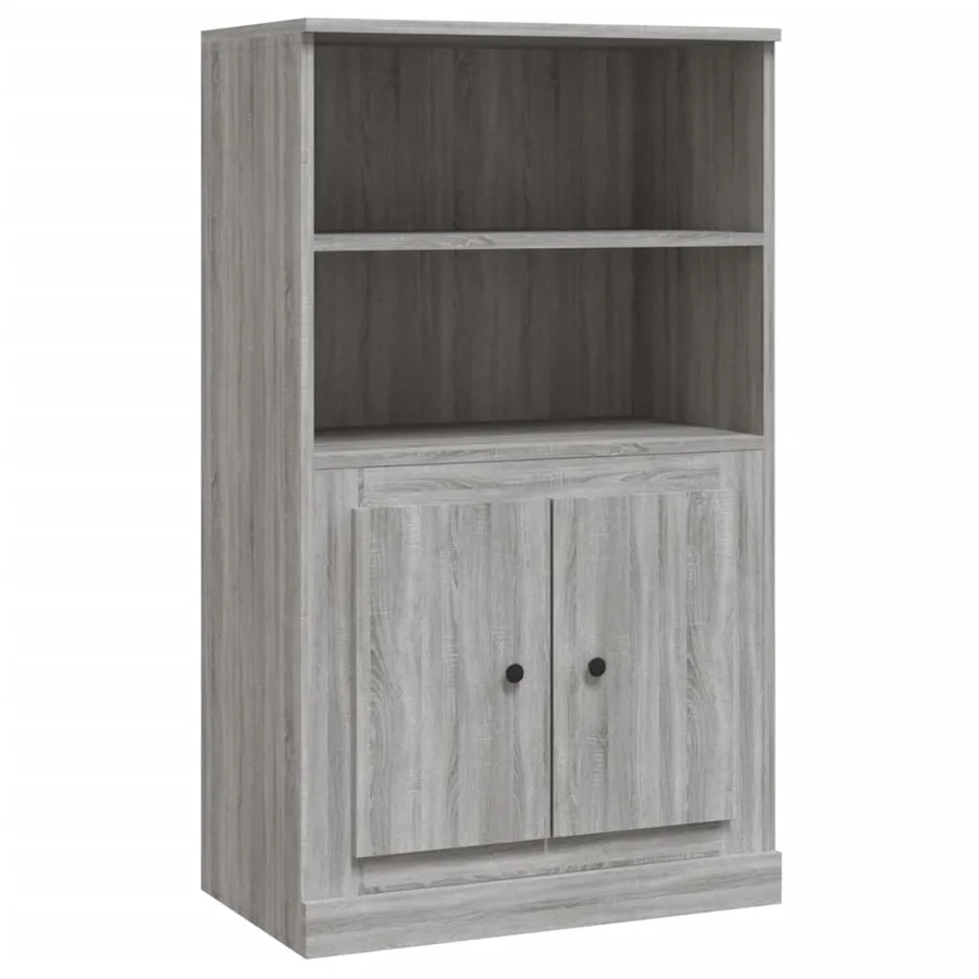 Buffet haut sonoma gris 60x35,5x103,5 cm bois d'ingénierie - 2