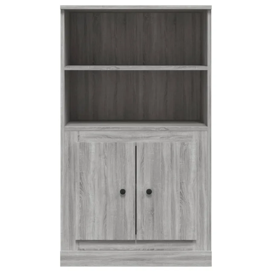Buffet haut sonoma gris 60x35,5x103,5 cm bois d'ingénierie - 6